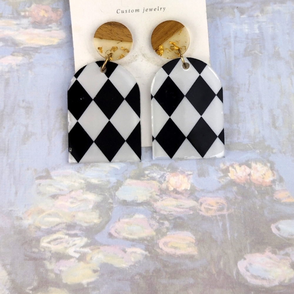 Checkered Earrings